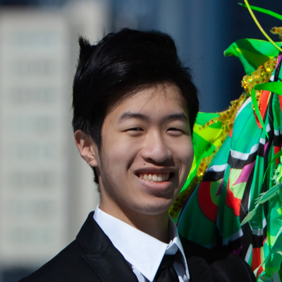 Kevin Chen, a member of Northeastern University Dragon and Lion Dance Troupe